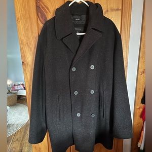 Men’s double breasted wool dress coat.
